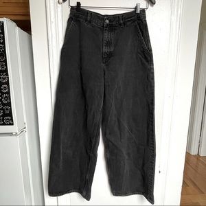 COS Mid Rise Wide Leg Jeans black size 25